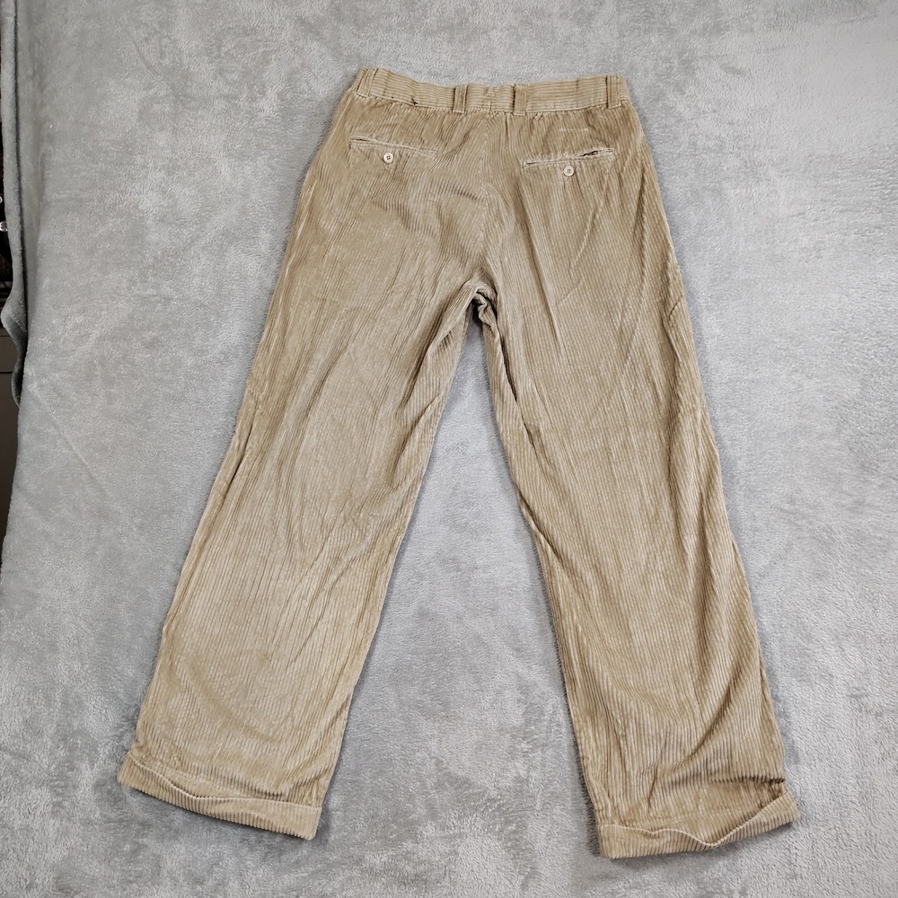 Vintage Gochu Wide Wale Corduroy Cuffed Pleated Corduroy Pants Mens Size 34 X 30 - Picture 12 of 12